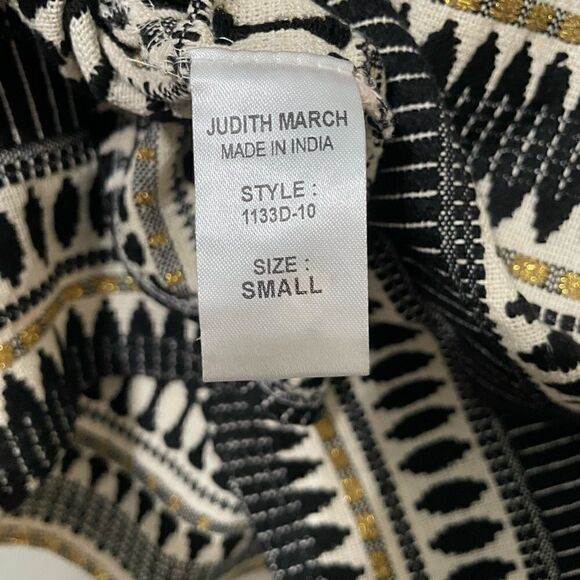 Judith March Jacquard High Neck Shift Dress in Black / Gold Sz Small - Picture 12 of 12